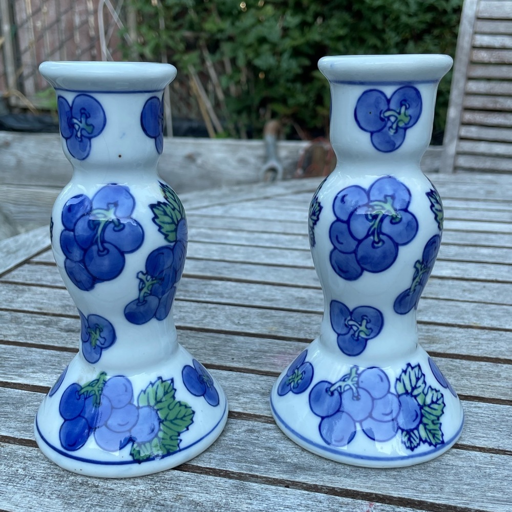 2 HERITAGE POTTERY, Taper Holders 1998